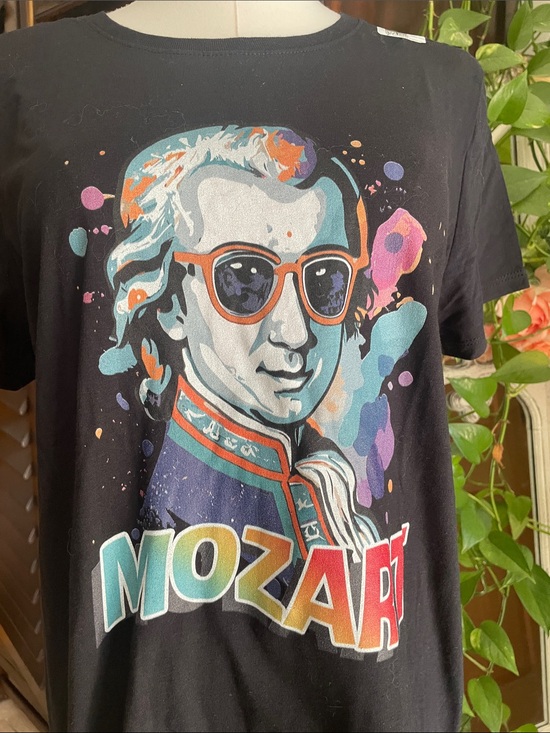 Gildan Tops - New Rocker Mozart Tee Black Women’s Medium Custom Musician